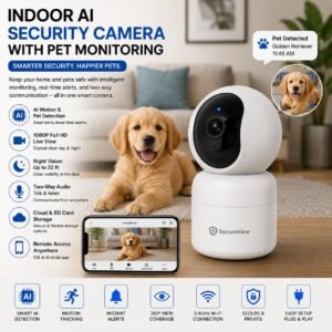 Indoor AI Security Camera with Pet Monitoring
