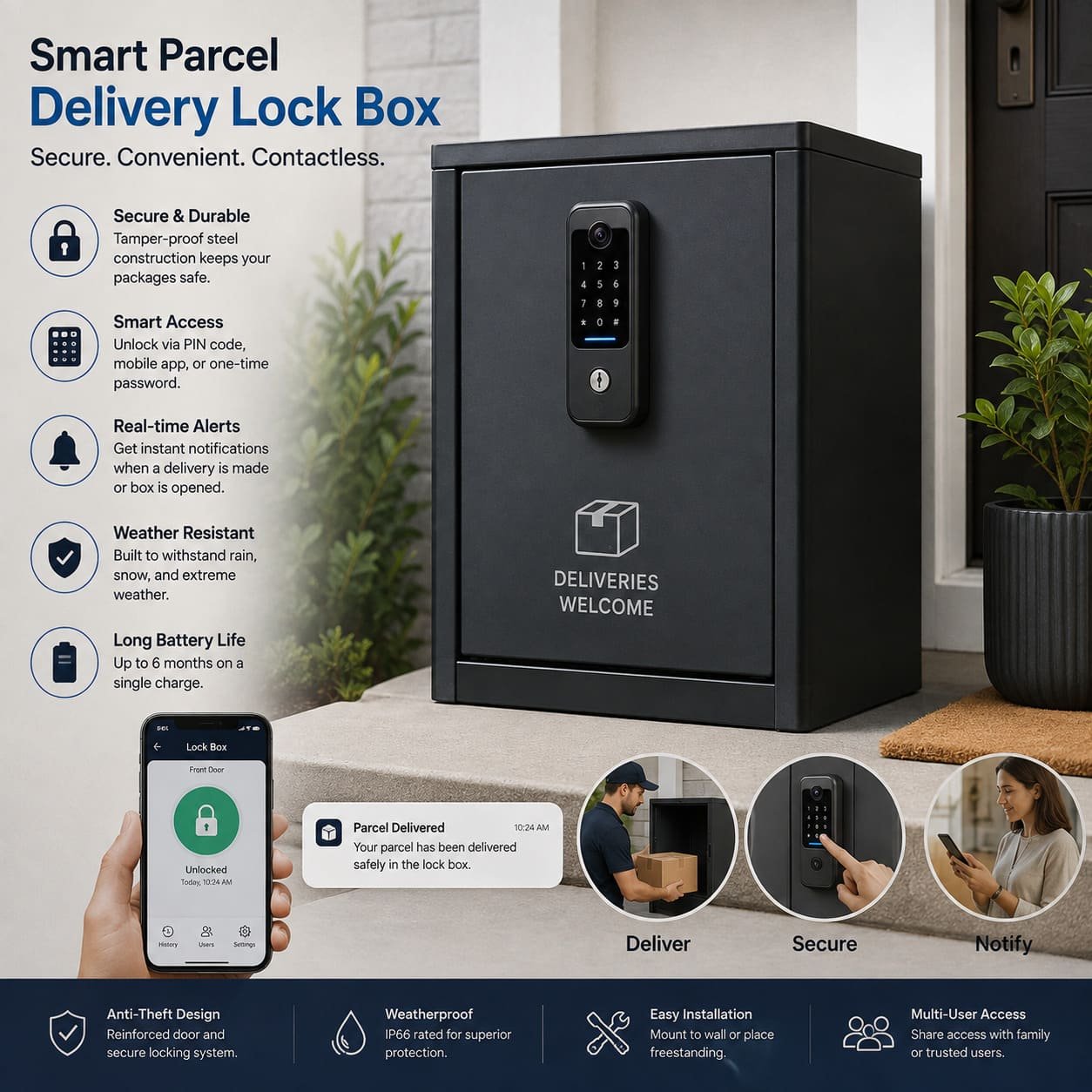 Smart Parcel Delivery Lock Box